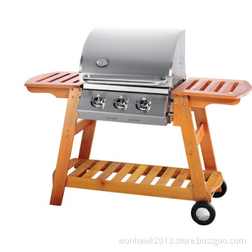Wooden Gas Grill BBQ Without Cabient